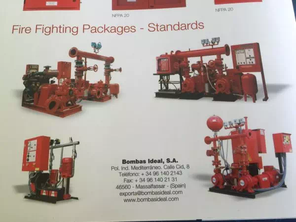 bombas ideal fire fighting package standards